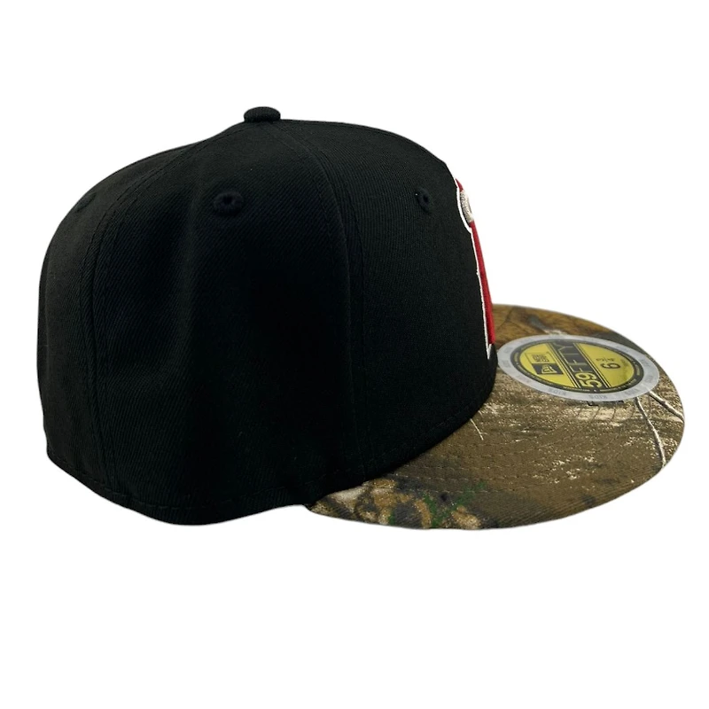 Kids Los Angeles Angels Black and Realtree Grey UV Custom New Era 59FIFTY Fitted Hat