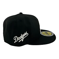 Kids Los Angeles Dodgers Black and White City Connect Patch Grey UV Custom New Era 59FIFTY Fitted Hat