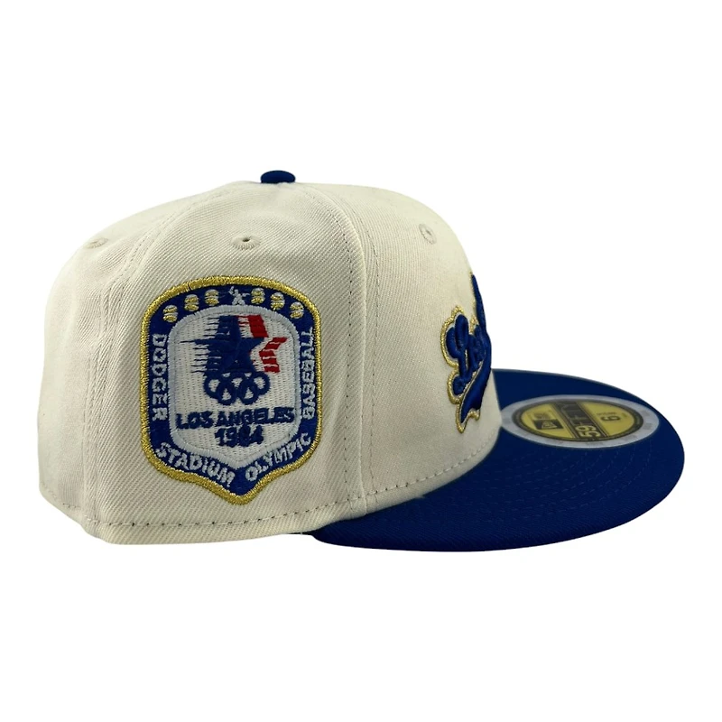 Kids Los Angeles Dodgers Chrome and Royal Script "84 Olympic Pack" Grey UV Custom New Era 59FIFTY Fitted Hat