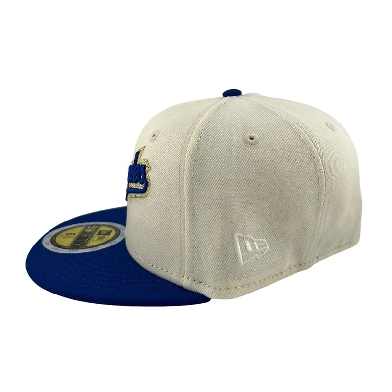 Kids Los Angeles Dodgers Chrome and Royal Script "84 Olympic Pack" Grey UV Custom New Era 59FIFTY Fitted Hat