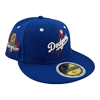 Kids Los Angeles Dodgers Royal Blue "Shoot For The Stands" 2024 WS Champs Patch Red UV Custom New Era 59FIFTY Fitted Hat