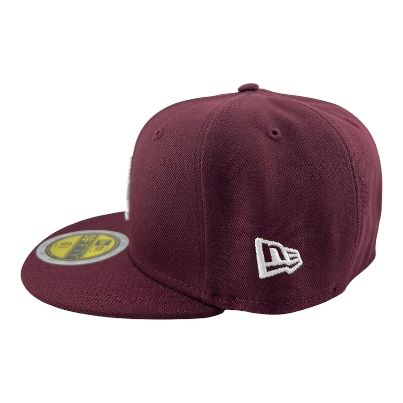 Kids Los Angeles Dodgers Maroon Basic Custom New Era 59FIFTY Fitted Hat