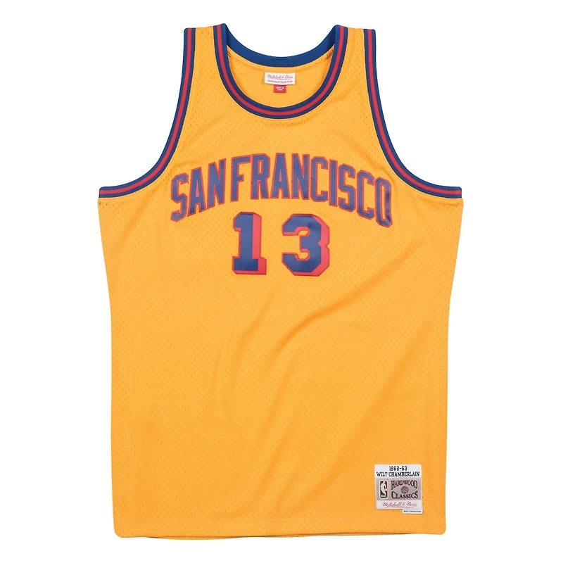 Wilt Chamberlain San Francisco Warriors 1962-63 Mitchell & Ness Swingman Yellow Jersey