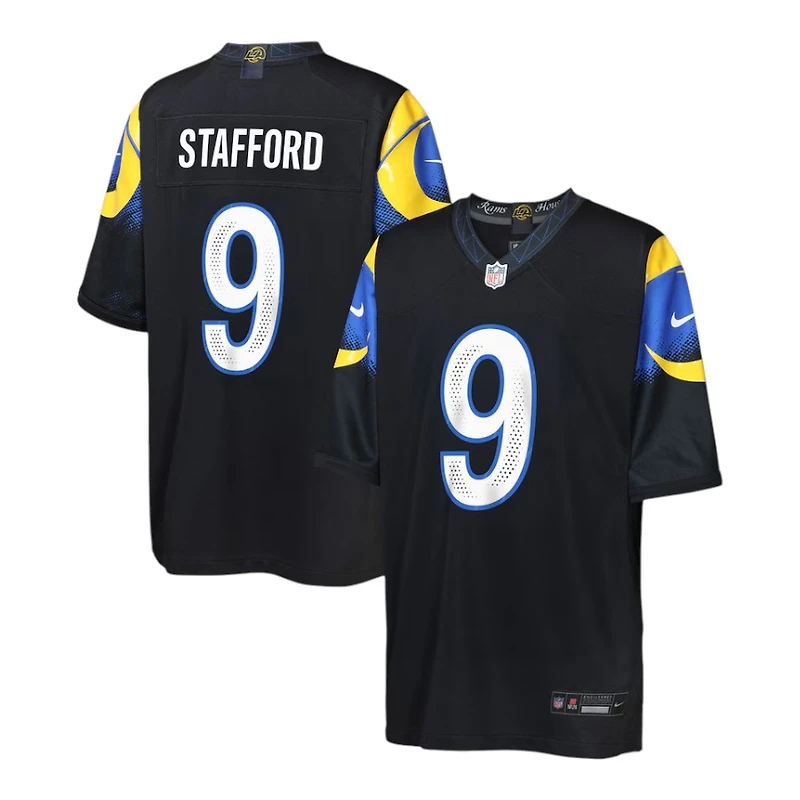 Youth Los Angeles Rams Matthew Stafford Black 2025 Rivalries Collection Nike Game Jersey