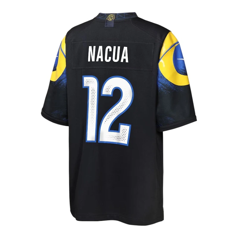 Youth Los Angeles Rams Puka Nacua Black 2025 Rivalries Collection Nike Game Jersey