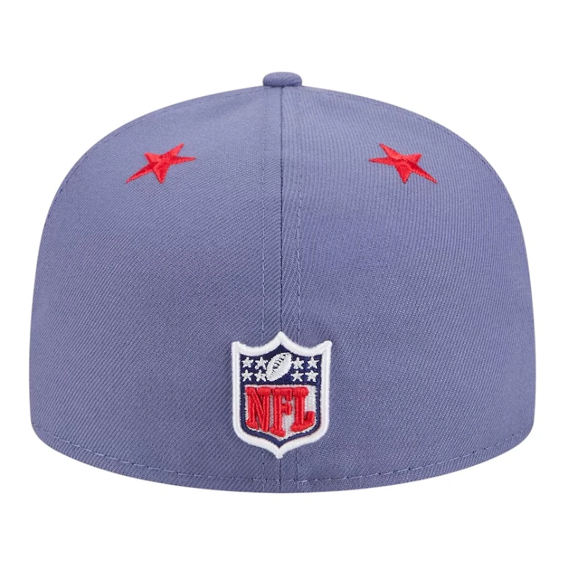 New England Patriots Purple 2025 Rivalries Collection Sideline Rope Era 59FIFTY Fitted Hat