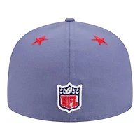 New England Patriots Purple 2025 Rivalries Collection Sideline Rope Era 59FIFTY Fitted Hat