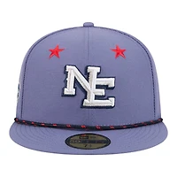 New England Patriots Purple 2025 Rivalries Collection Sideline Rope Era 59FIFTY Fitted Hat