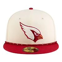 Arizona Cardinals Cream 2025 Rivalries Collection Sideline Rope New Era 59FIFTY Fitted Hat