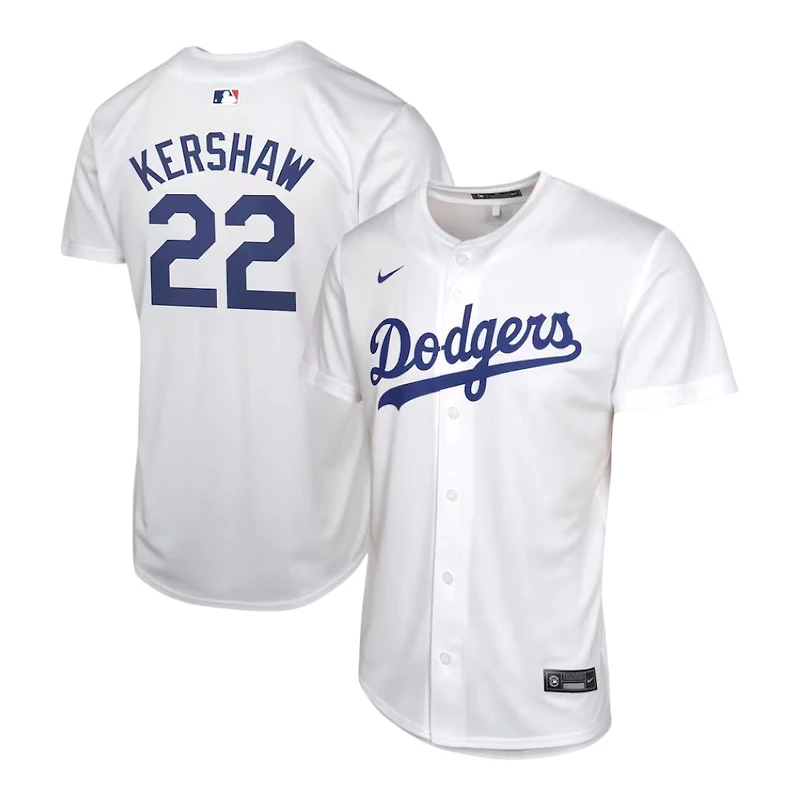 Youth Los Angeles Dodgers Clayton Kershaw Nike White Home Jersey
