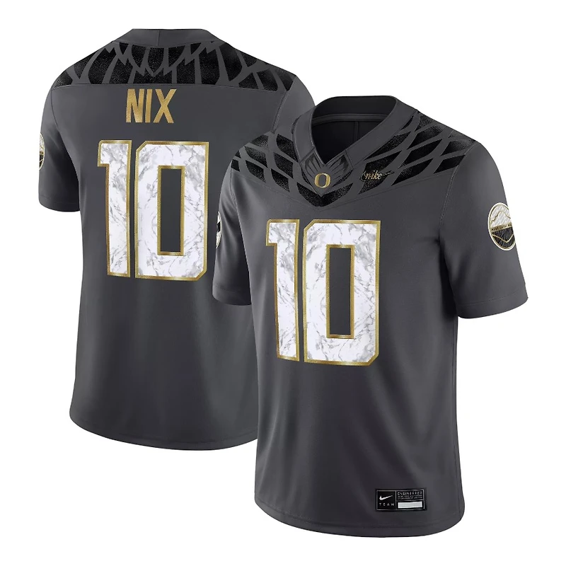 Oregon Ducks Bo Nix Anthracite Shoe Duck Nike Game Jersey