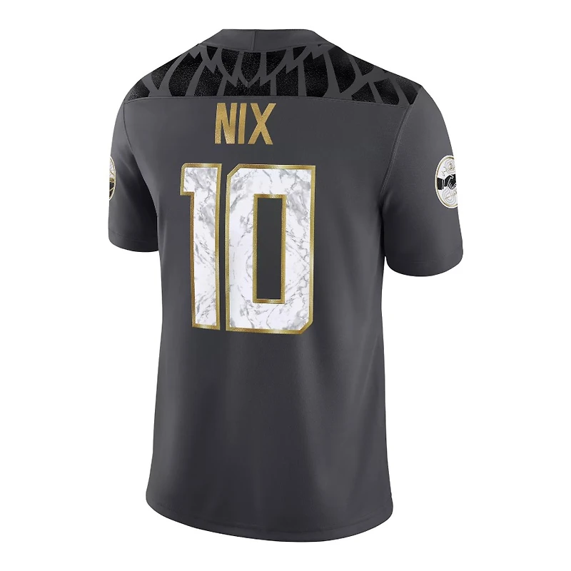 Oregon Ducks Bo Nix Anthracite Shoe Duck Nike Game Jersey