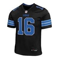 Youth Detroit Lions Jared Goff Nike Black Game Jersey