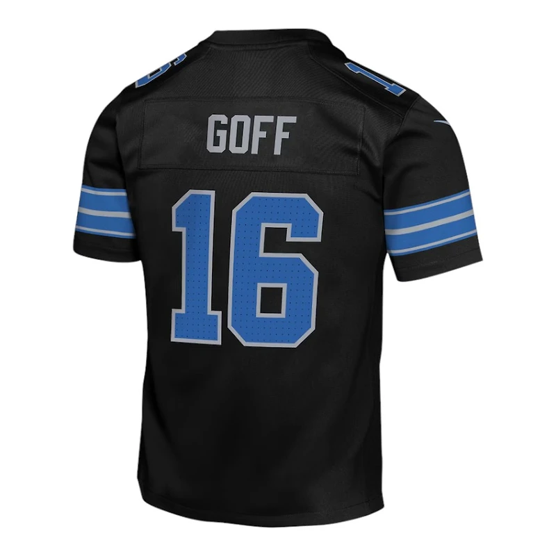 Youth Detroit Lions Jared Goff Nike Black Game Jersey