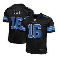 Youth Detroit Lions Jared Goff Nike Black Game Jersey