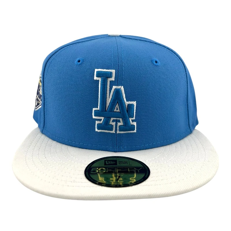 Los Angeles Dodgers Air Force Blue and White "Pennant Chasing" 2020 Champs Patch Grey UV New Era 59FIFTY Fitted Hat
