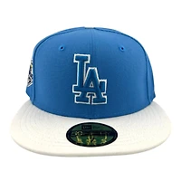 Los Angeles Dodgers Air Force Blue and White "Pennant Chasing" 2020 Champs Patch Grey UV New Era 59FIFTY Fitted Hat