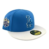 Los Angeles Dodgers Air Force Blue and White "Pennant Chasing" 2020 Champs Patch Grey UV New Era 59FIFTY Fitted Hat