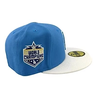 Los Angeles Dodgers Air Force Blue and White "Pennant Chasing" 2020 Champs Patch Grey UV New Era 59FIFTY Fitted Hat