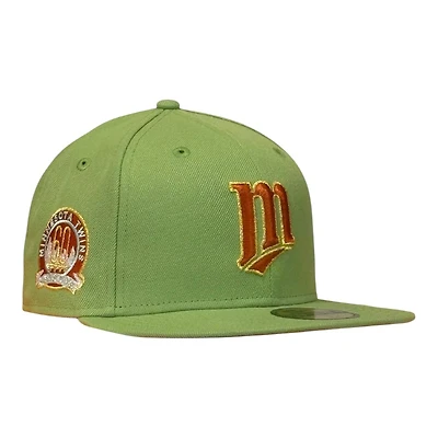 Minnesota Twins Match Green 60 Seasons Patch Pink UV New Era 59FIFTY Fitted Hat
