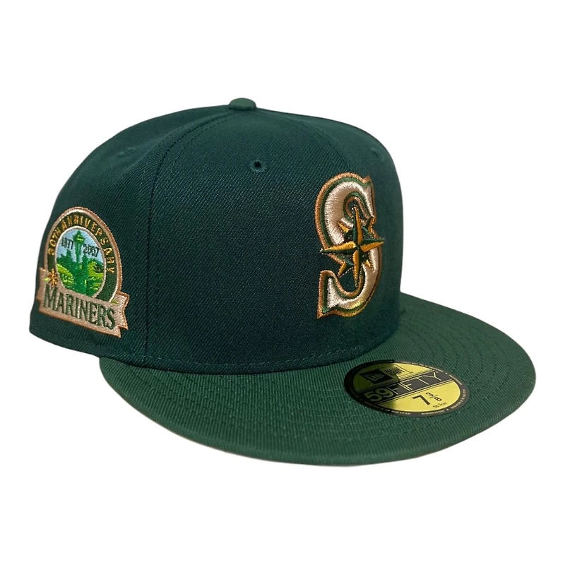 Seattle Mariners Dark Green 2Tone 30th Anniversary Patch Grey UV New Era 59FIFTY Fitted Hat