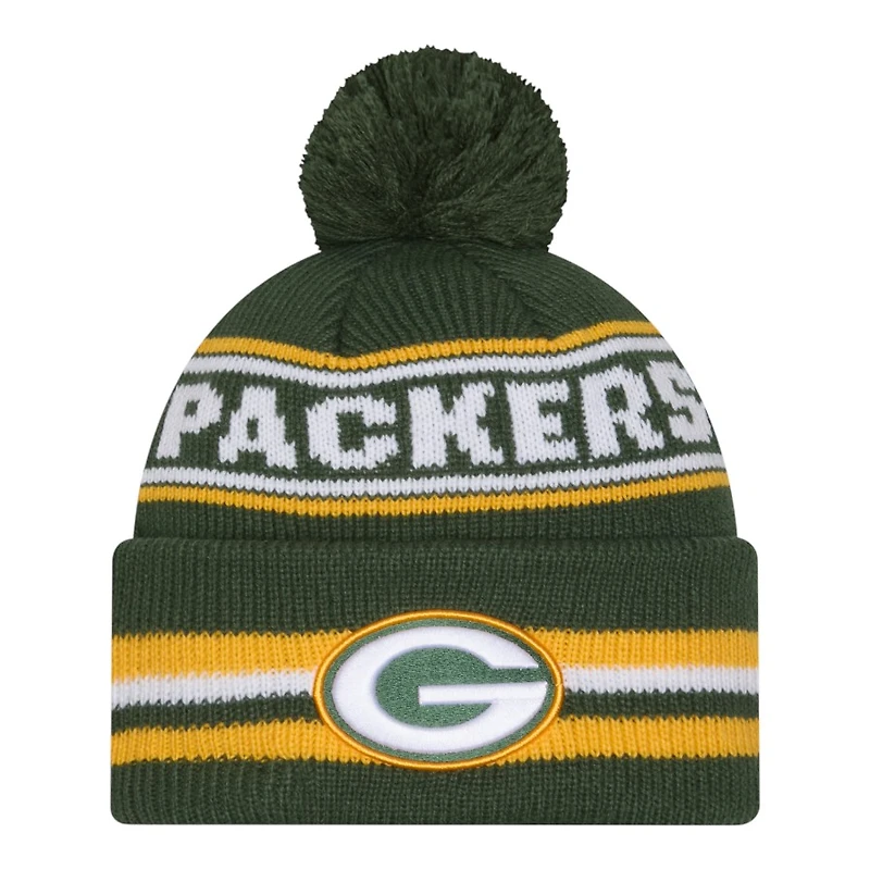 Green Bay Packers Green Striped Knit Classic New Era Knit Beanie Hat
