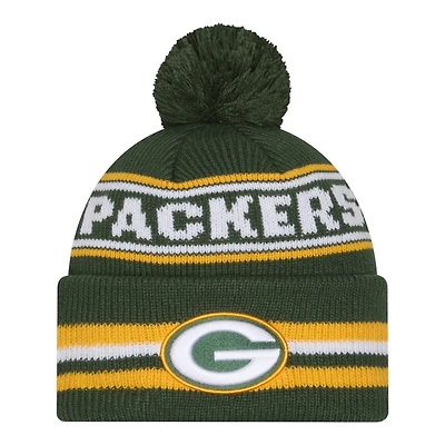 Green Bay Packers Green Striped Knit Classic New Era Knit Beanie Hat