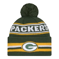Green Bay Packers Green Striped Knit Classic New Era Knit Beanie Hat