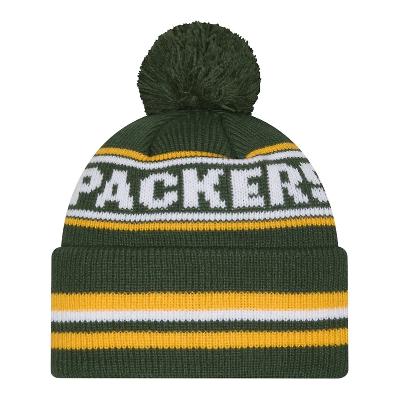 Green Bay Packers Green Striped Knit Classic New Era Knit Beanie Hat