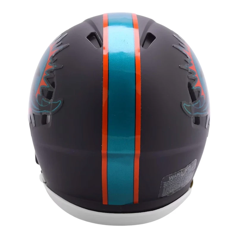 Miami Dolphins Black 2025 Rivalries Collection On-Field Alternate Riddell Speed Mini Helmet