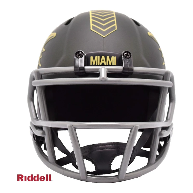 Miami Dolphins 2025 Salute To Service Riddell Speed Mini Helmet