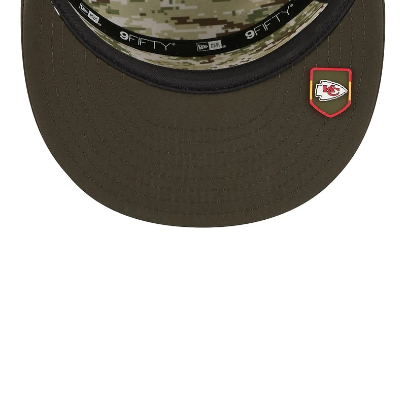Kids Kansas City Chiefs 2025 NFL Salute to Service New Era 9FIFTY Snapback Hat