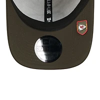 Kansas City Chiefs Green Digi Camo 2025 NFL Salute to Service Collection New Era 39THIRTY Flex Hat