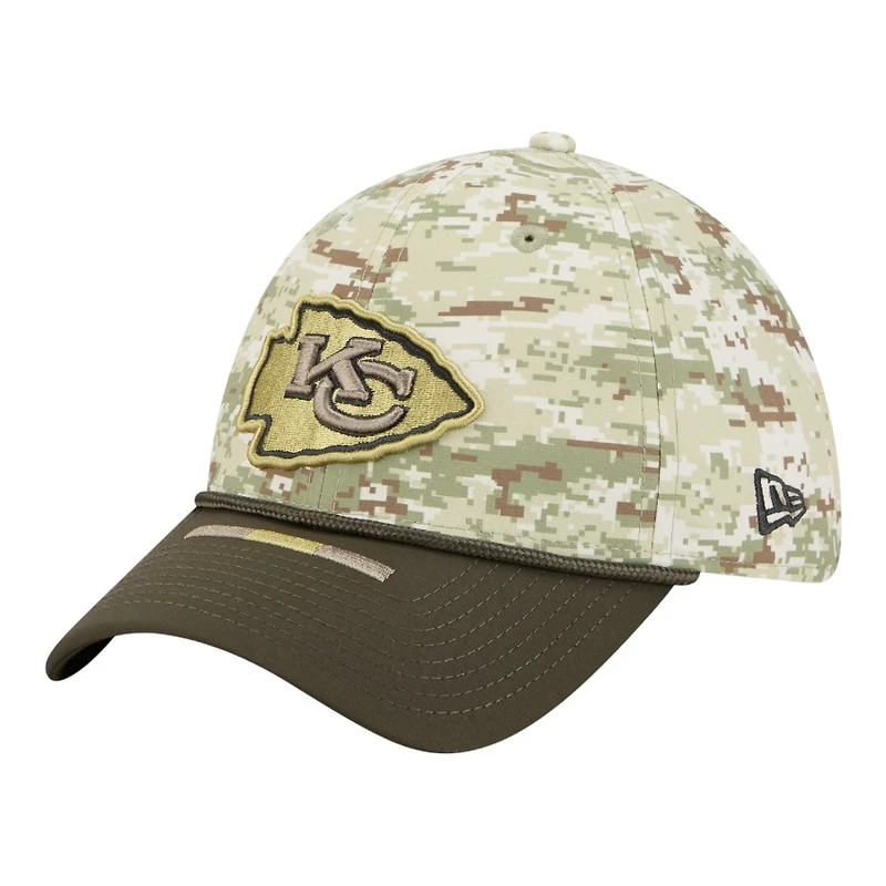 Kansas City Chiefs Green Digi Camo 2025 NFL Salute to Service Collection New Era 39THIRTY Flex Hat