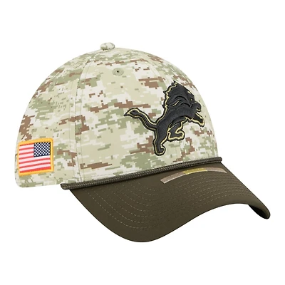 Detroit Lions Green Digi Camo 2025 NFL Salute to Service Collection New Era 39THIRTY Flex Hat