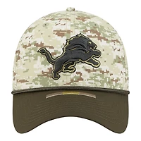 Detroit Lions Green Digi Camo 2025 NFL Salute to Service Collection New Era 39THIRTY Flex Hat