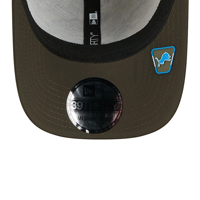 Detroit Lions Green Digi Camo 2025 NFL Salute to Service Collection New Era 39THIRTY Flex Hat