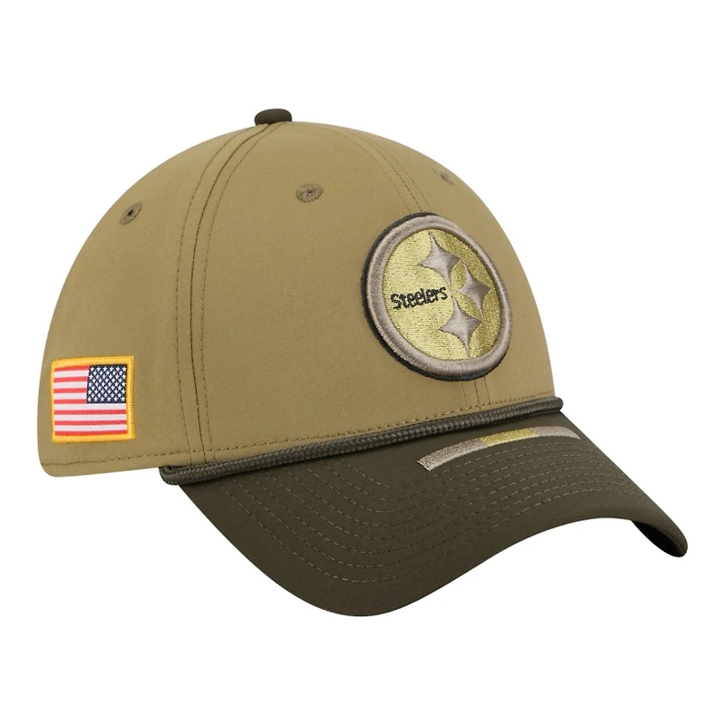Pittsburgh Steelers Green 2025 NFL Salute to Service Collection New Era 39THIRTY Flex Hat