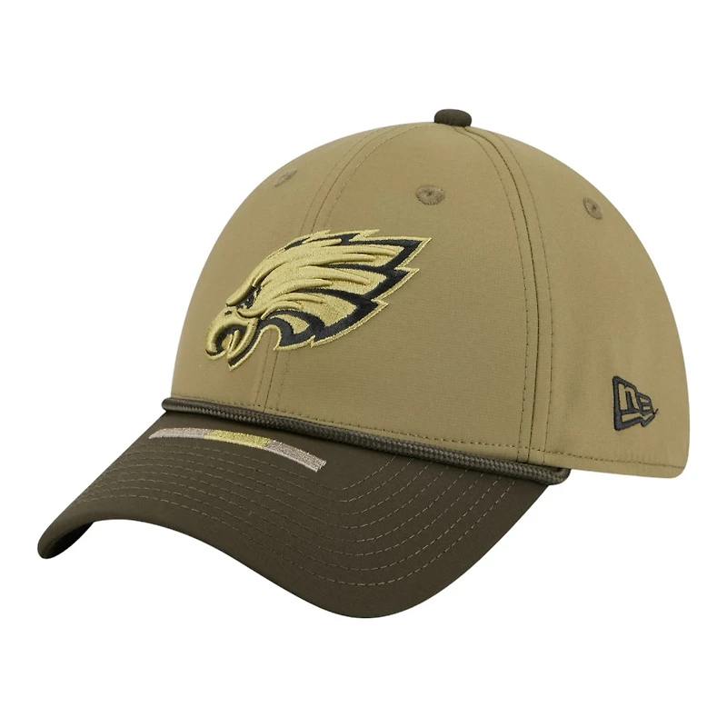 Philadelphia Eagles Green 2025 NFL Salute to Service Collection New Era 39THIRTY Flex Hat