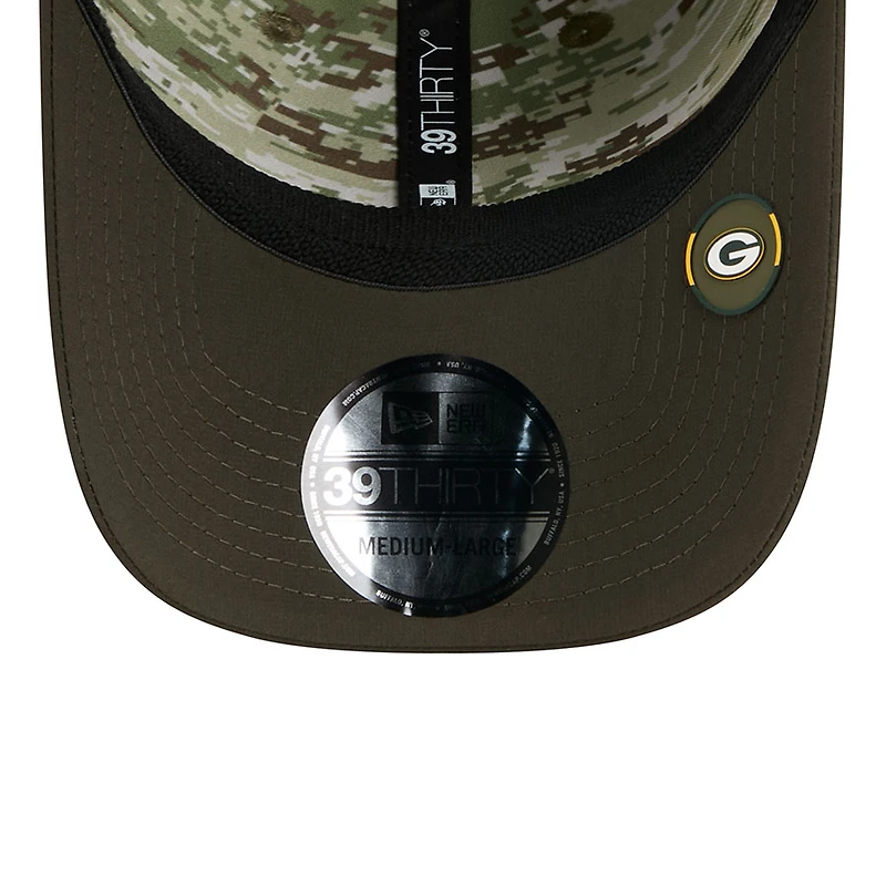 Green Bay Packers 2025 NFL Salute to Service Collection New Era 39THIRTY Flex Hat