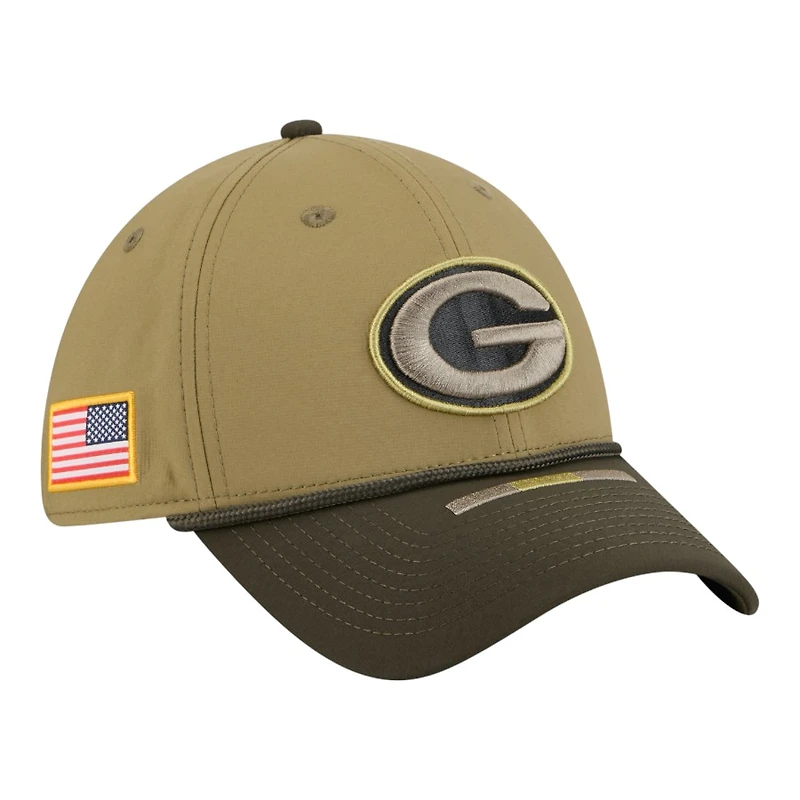 Green Bay Packers 2025 NFL Salute to Service Collection New Era 39THIRTY Flex Hat