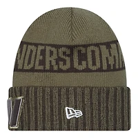 Washington Commanders Dark Green 2025 NFL Salute to Service Collection New Era Cuffed Knit Beanie Hat