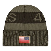 San Francisco 49ers Dark Green 2025 NFL Salute to Service Collection New Era Cuffed Knit Beanie Hat