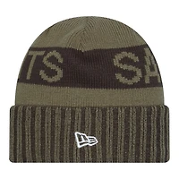 New Orleans Saints Dark Green 2025 NFL Salute to Service Collection New Era Cuffed Knit Beanie Hat