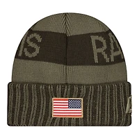 Los Angeles Rams Dark Green 2025 NFL Salute to Service Collection New Era Cuffed Knit Beanie Hat