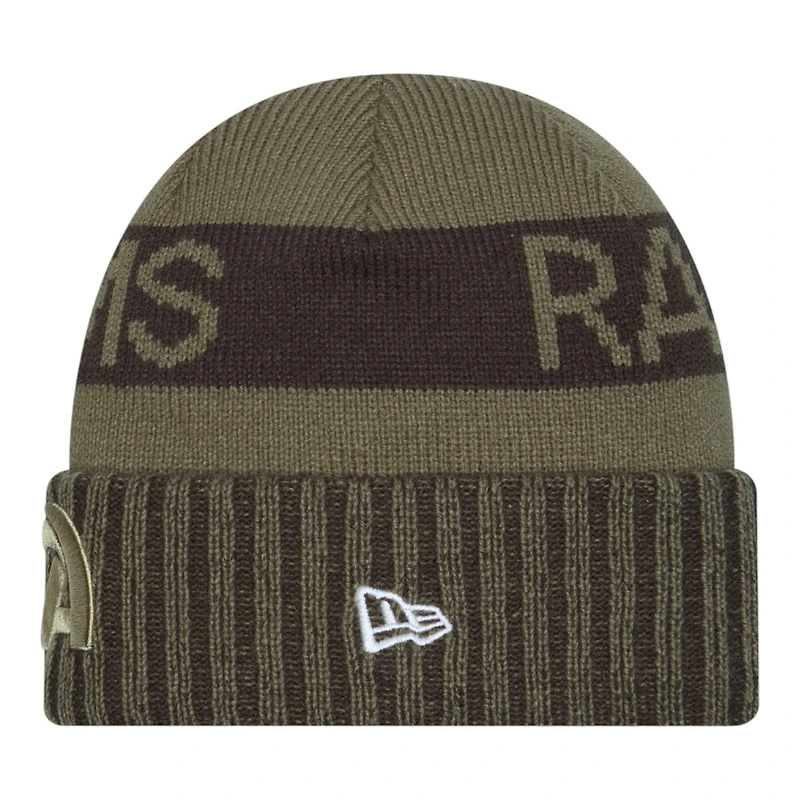 Los Angeles Rams Dark Green 2025 NFL Salute to Service Collection New Era Cuffed Knit Beanie Hat
