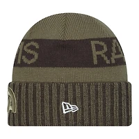 Los Angeles Rams Dark Green 2025 NFL Salute to Service Collection New Era Cuffed Knit Beanie Hat