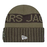 Jacksonville Jaguars Dark Green 2025 NFL Salute to Service Collection New Era Cuffed Knit Beanie Hat