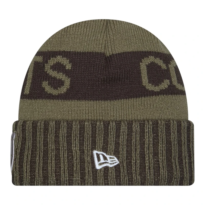 Indianapolis Colts Dark Green 2025 NFL Salute to Service Collection New Era Cuffed Knit Beanie Hat