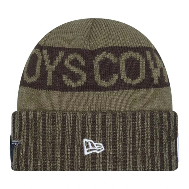 Dallas Cowboys Dark Green 2025 NFL Salute to Service Collection New Era Cuffed Knit Beanie Hat